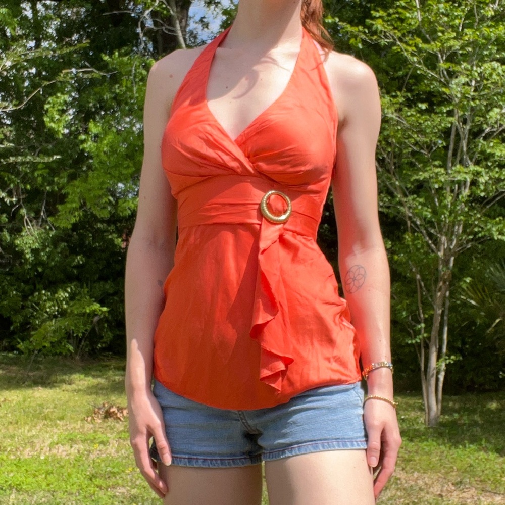 Early 2000’s Silk Halter Top